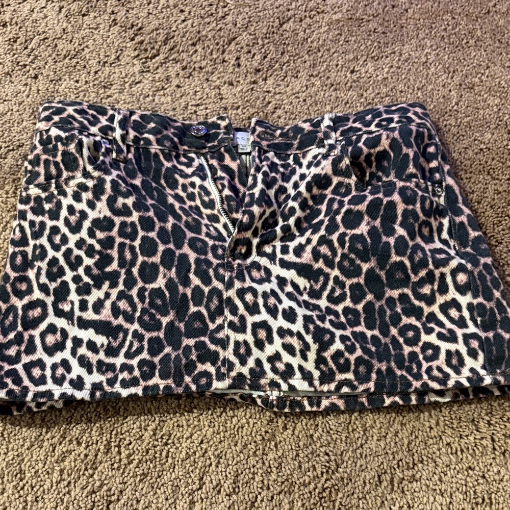 Pacsun Leopard Print Mini Skirt in Brown and Black